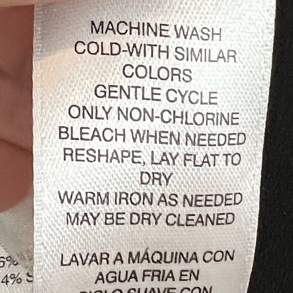 Chicos Small Black Dress Convertible Wear 3 Way Styling Solid Cape NWT $119 - Picture 11 of 13